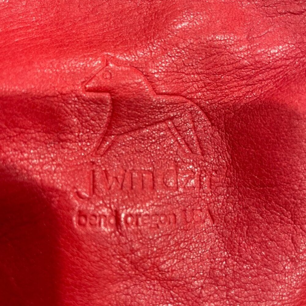 BOHO CHIC Y2K CROSSBODY BAG RED LEATHER MADE IN USA JWM DERR BEND OREGON ICONIC - Picture 10 of 16